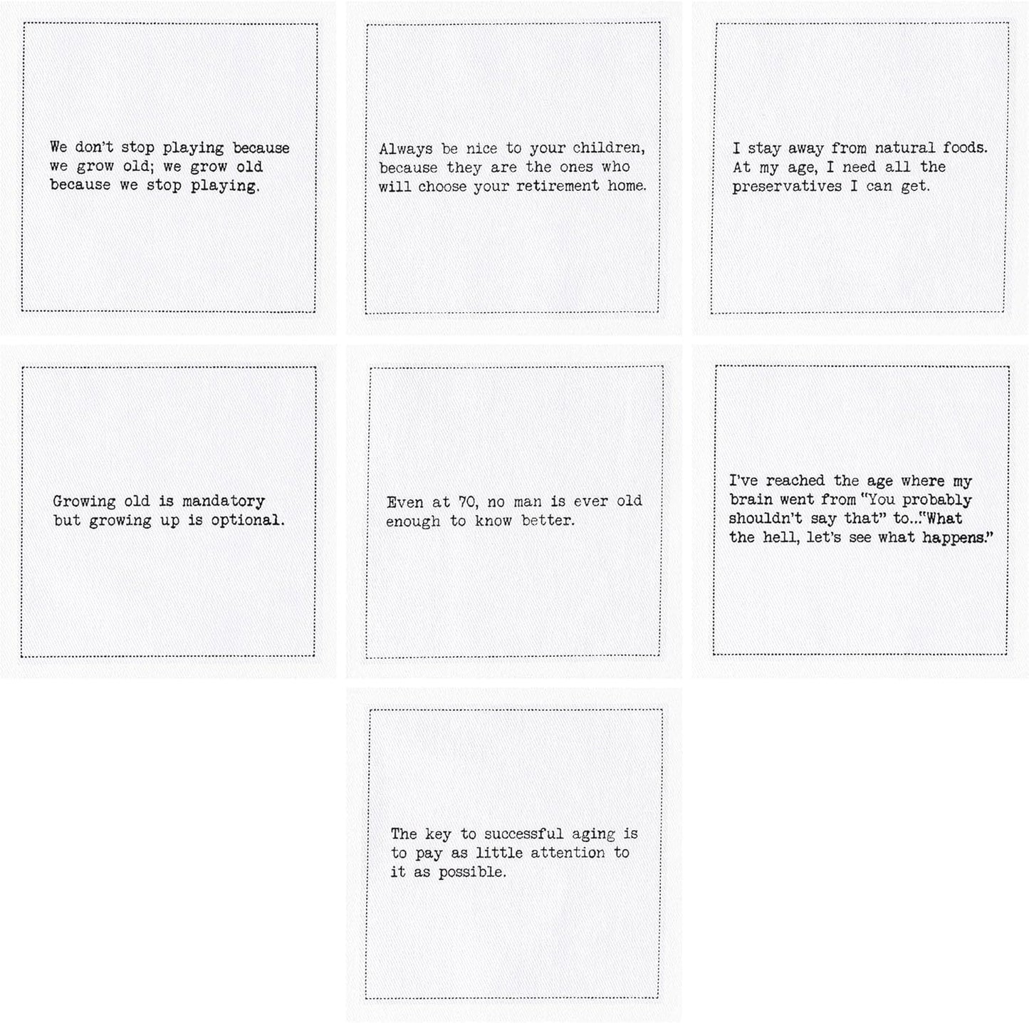 Five Star Napkins 70th Birthday Quotes White Cotton Cocktail Napkins, Beverage Napkins, Bar Napkins, Cloth Napkins, Party Napkins, Events, Holidays, Weddings, Birthdays, Disposable, 4.5" x 4.5"- (50x)