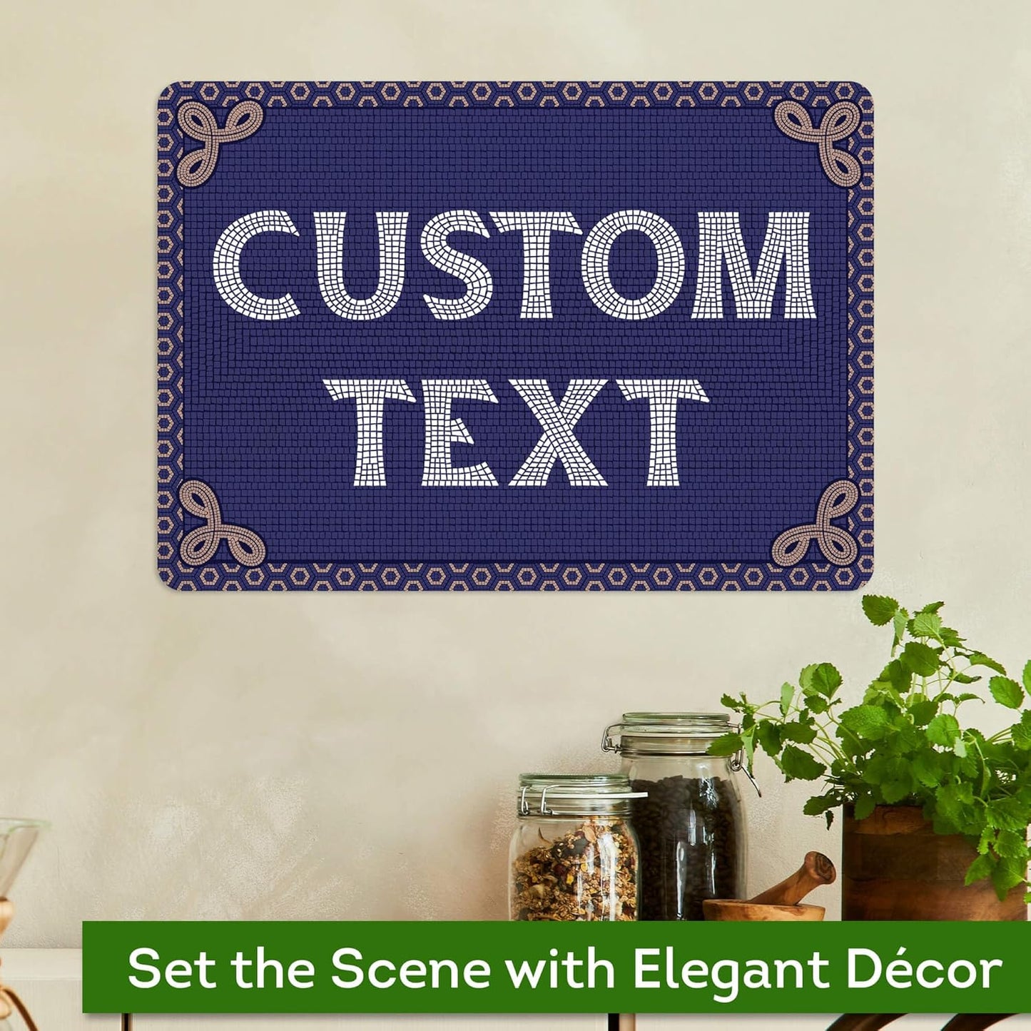 Custom Sign, Custom Street Sign, 11 Font Colors, 13 Font Styles, 4 Hole Options, 22 Sizes, 10x14 Inches, Rust Free DiBound, Fade Resistant, Made in USA by My Sign Center (Fauxsaic 1)