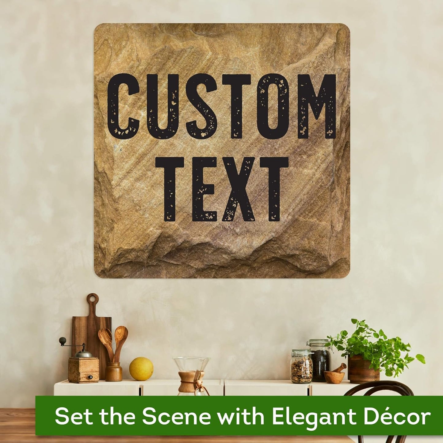 Custom Sign, Custom Street Sign, 11 Font Colors, 13 Font Styles, 4 Hole Options, 22 Sizes, 36x36 Inches, Rust Free DiBound, Fade Resistant, Made in USA by My Sign Center (Stone)