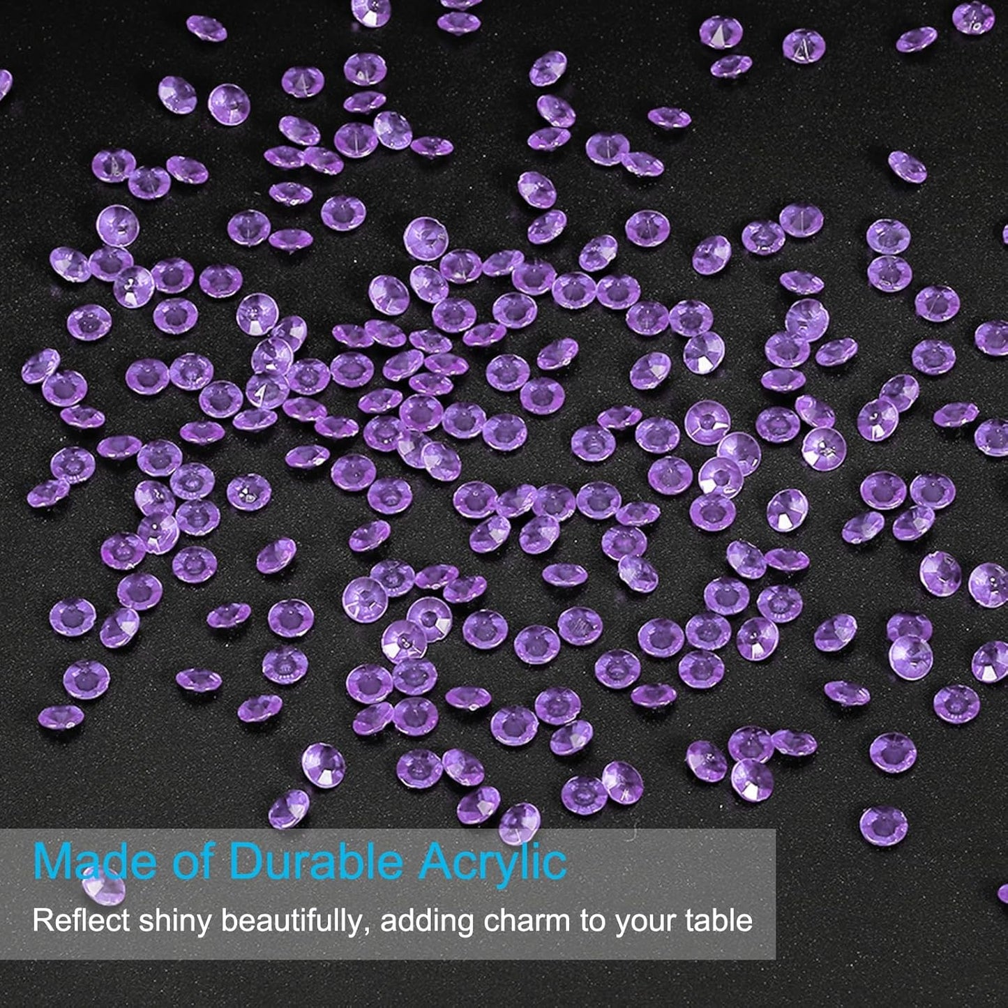 PATIKIL 4000 Pcs Wedding Table Scatter Confetti Crystals 6mm Acrylic Diamonds Vase Fillers Gems for Table Centerpiece Decorations Party Vase Beads, Light Purple