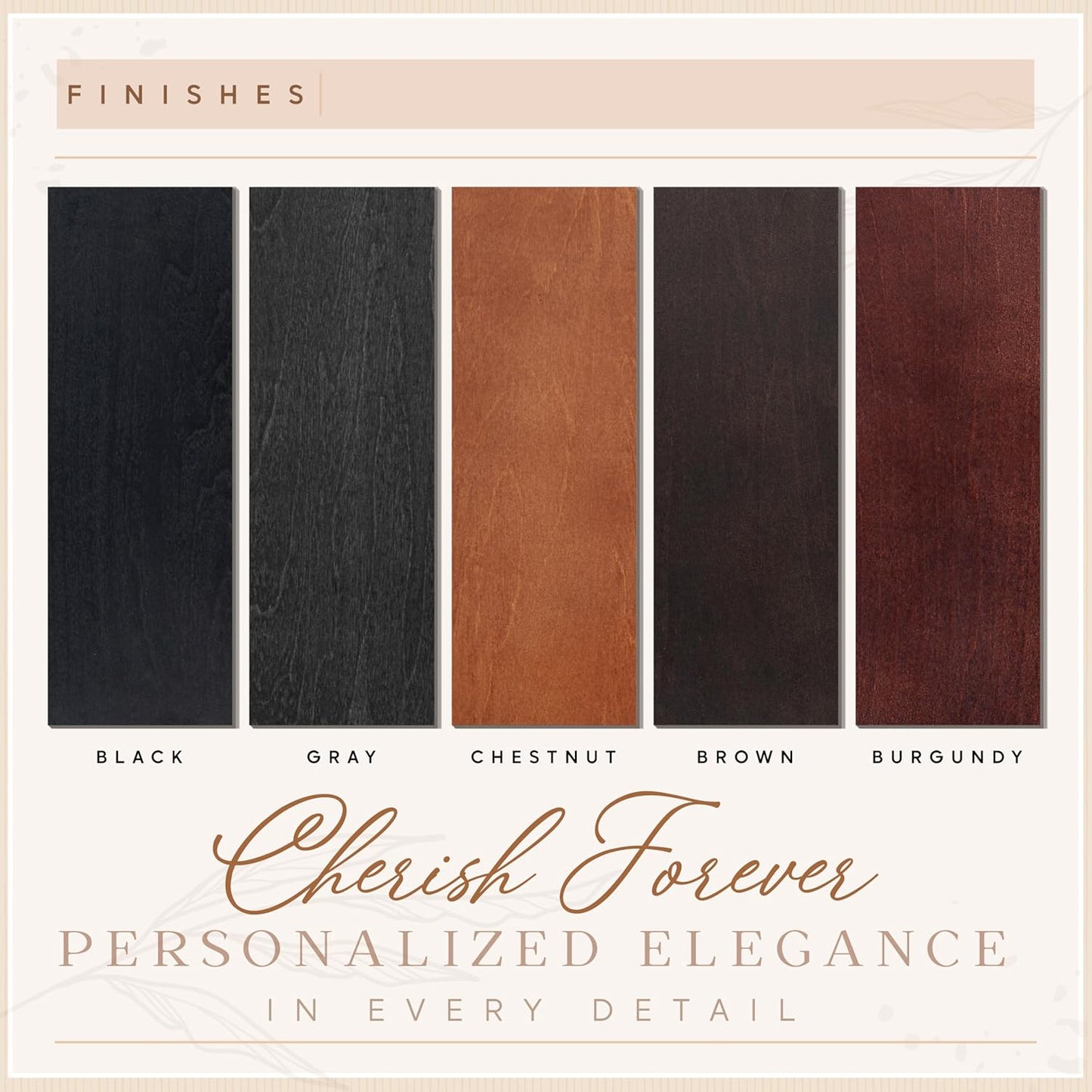 Personalized Wood Wedding Guest Book - 5 Colors/Finishings, 2 Sizes, 12 Designs - Wood Wedding Decorations, Guest Book Signs for Wedding Reception (DESIGN 9)