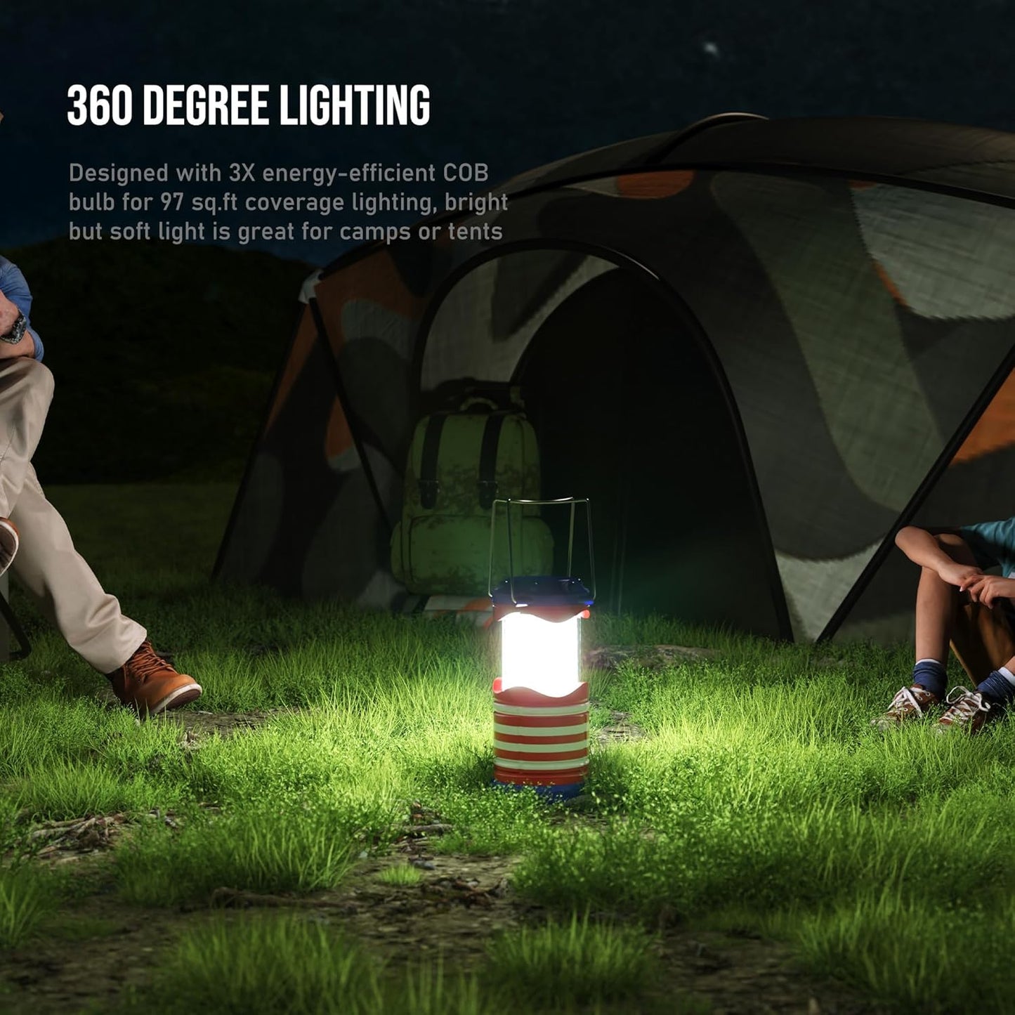 Lichamp LED Camping Lantern, 4 Pack Battery Powered Flashlight for Power Outages, Portable Collapsible Hanging Light Essential for Home, Outdoor, Emergency Lamp Survival Kit Gear for Hurricane, C2