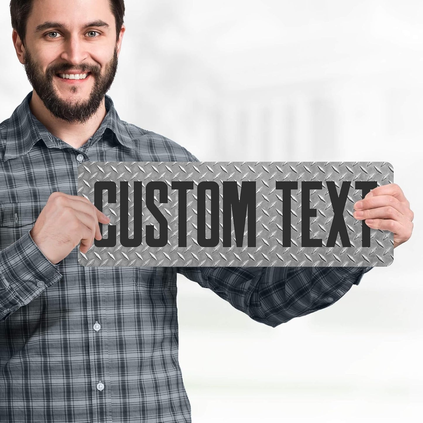 Custom Sign, Custom Street Sign, 11 Font Colors, 13 Font Styles, 4 Hole Options, 22 Sizes, 6x18 Inches, Rust Free DiBound, Fade Resistant, Made in USA by My Sign Center (Diamond Metal)