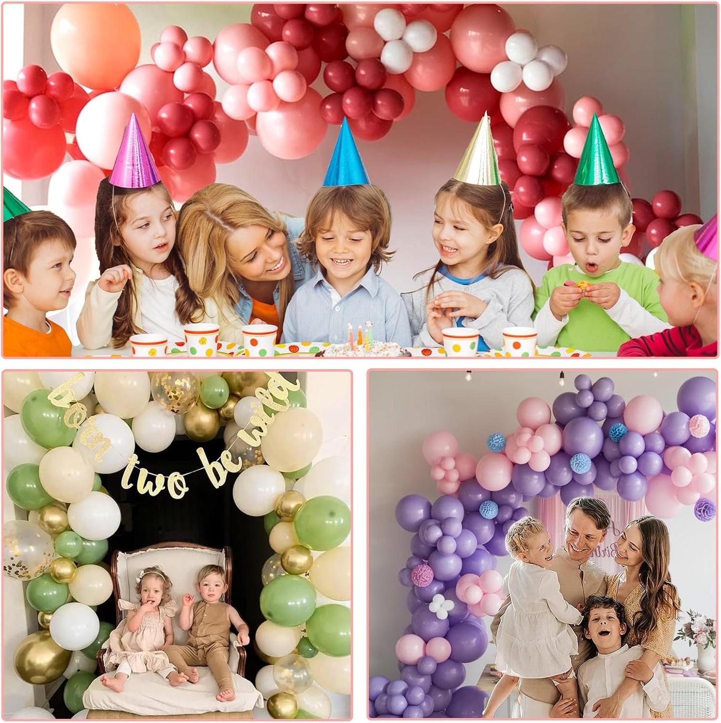 Paready Black Balloon Arch Stand Kit, Adjustable Balloon Arch Stands for Floor Garden Arbors, Balloons Arch Kit with Base Support Backdrop for Birthday Wedding Baby Shower Graduation Arbors Photo