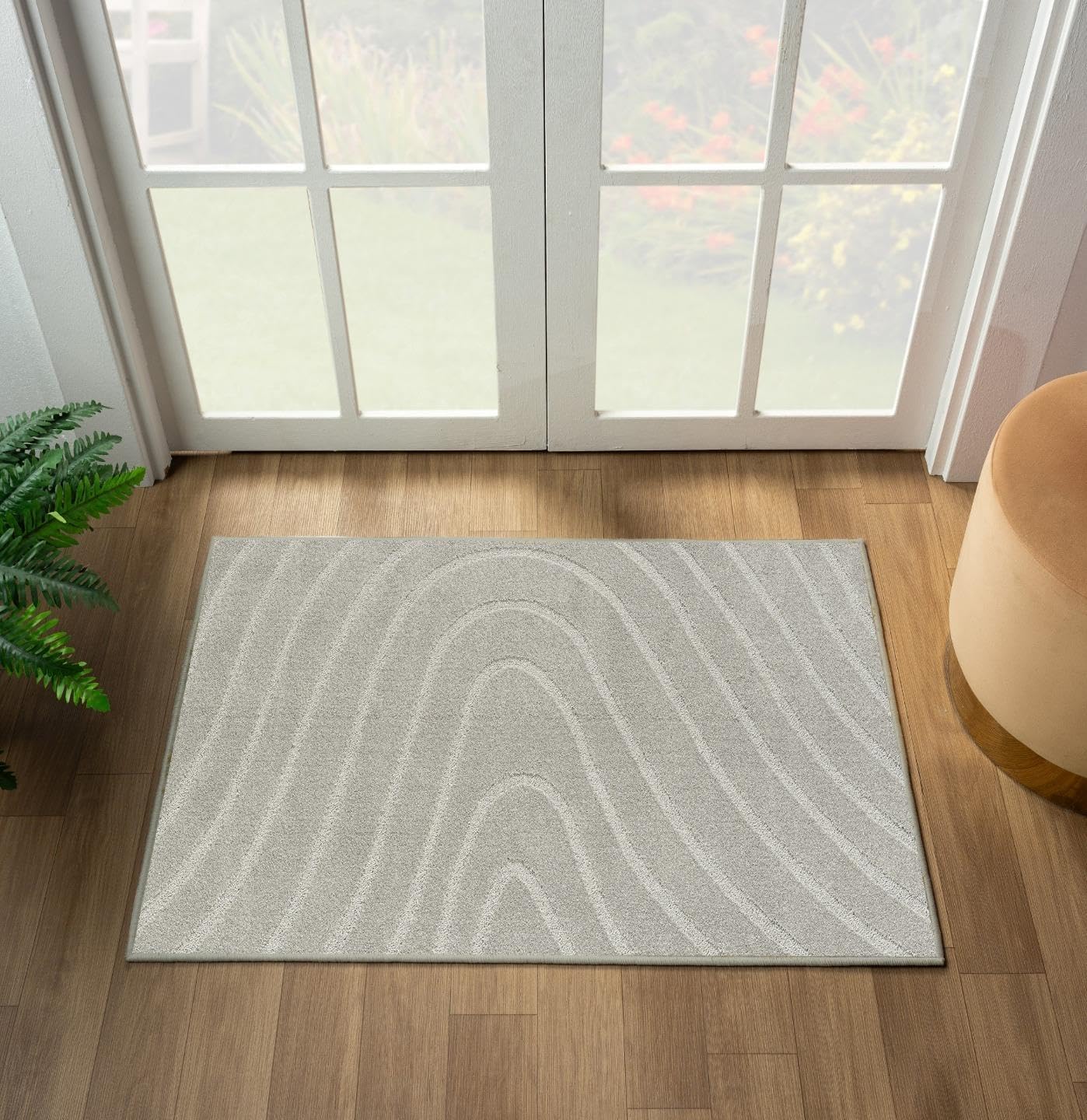 LUXE WEAVERS Modern Geometric Wave Gray 2x3 Area Rug