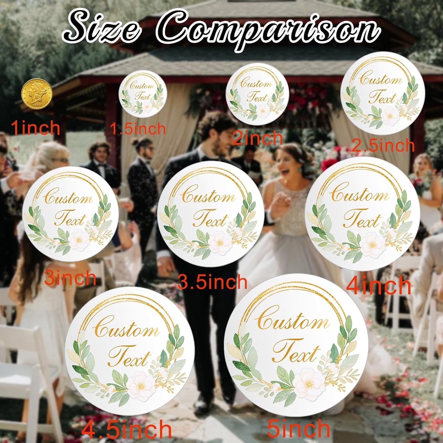 Custom Personalized Stickers Label for Wedding Favors Business Logo Birthday Party Customized Sticker Vinyl Labels Customize Gift Label Stickers 50-1000 Pack
