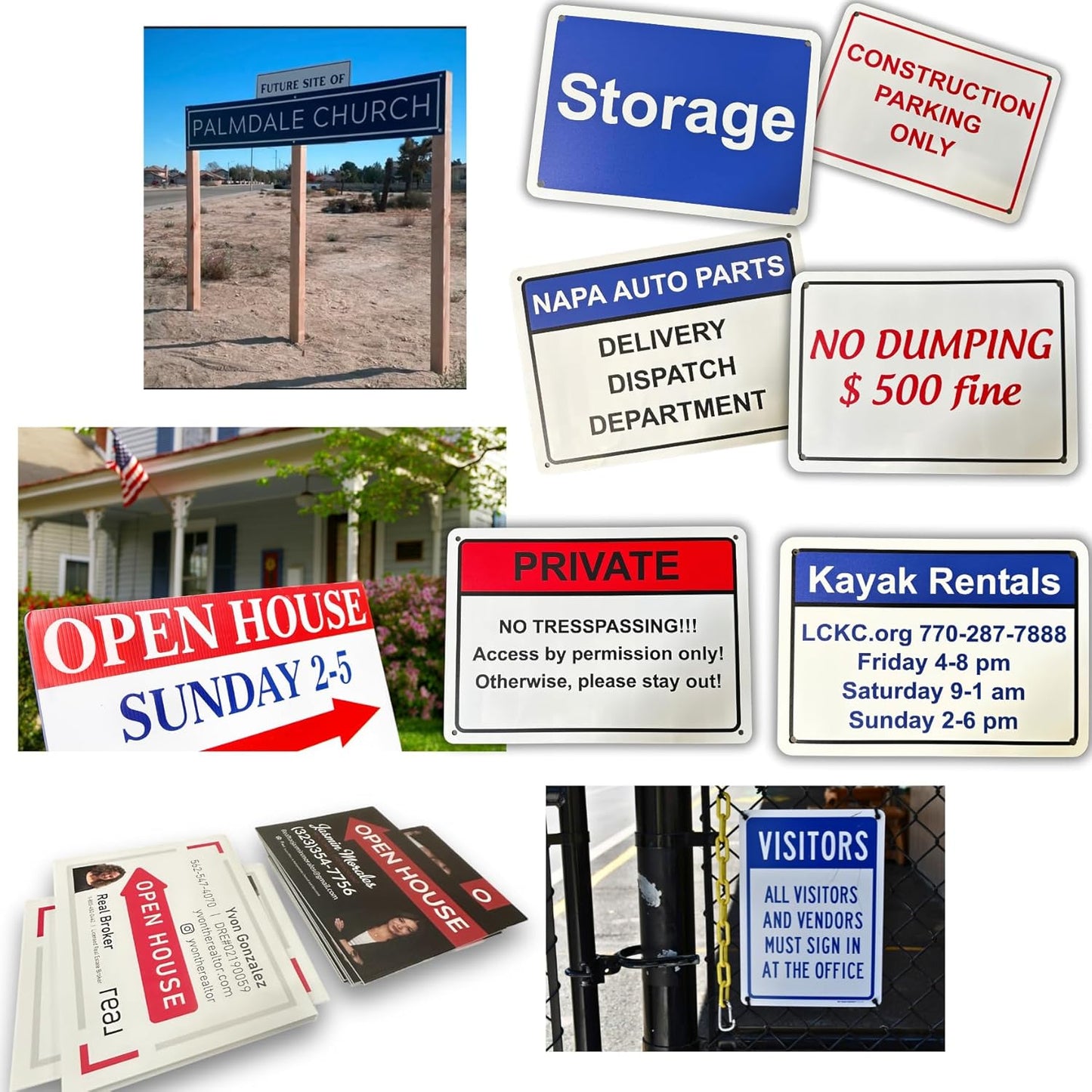 Custom Signs Outdoor Metal for Home Office Business, Personalized, Door, Porch, Delivery, Man Cave, Shop, Garage, Street. For Outside or Inside Use. Our Metal Signs Are UV Printed Solid Aluminum (Border, 12x18 inches)