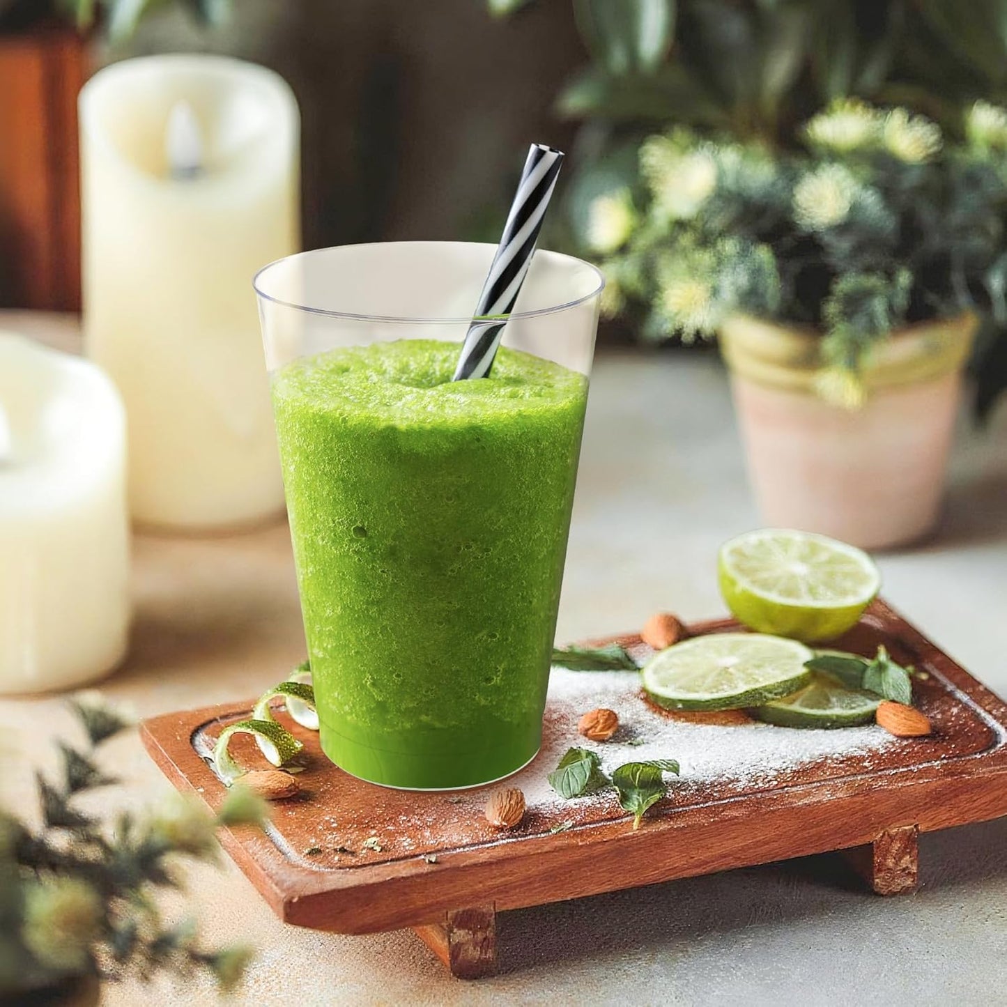 200Counts 12 OZ. Hard Plastic Cups Fancy Disposable Cups for Party, 12 Ounce Clear Elegant Wedding Cups Disposable Wine Glasses for Parties