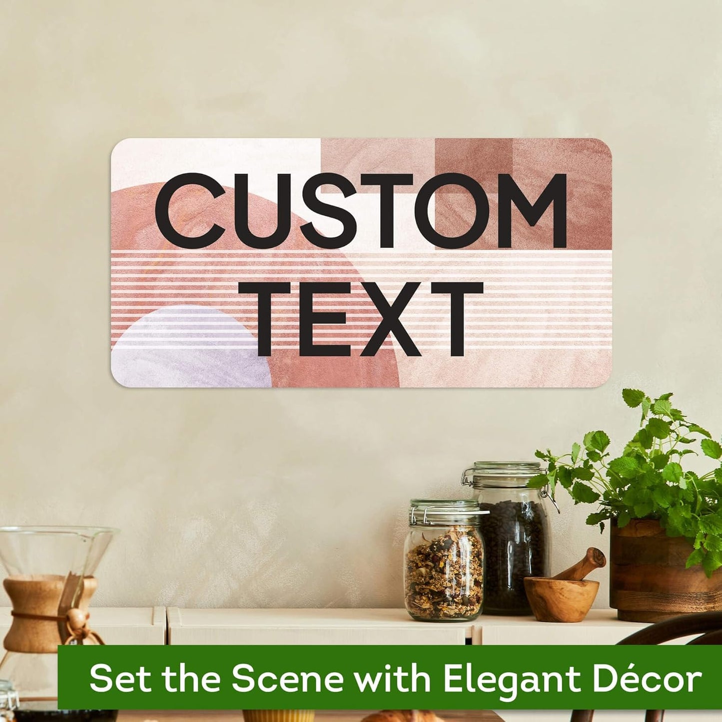 Custom Sign, Custom Street Sign, 11 Font Colors, 13 Font Styles, 4 Hole Options, 22 Sizes, 9x18 Inches, Rust Free DiBound, Fade Resistant, Made in USA by My Sign Center (Mid-Century Modern 1)