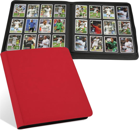 Trading Card Binder 12 Pocket, 720 Pockets Card Binders, Card Collection Binder, Card Album Folder for MTG, TCG, Sports Cards, Game Cards (Red)