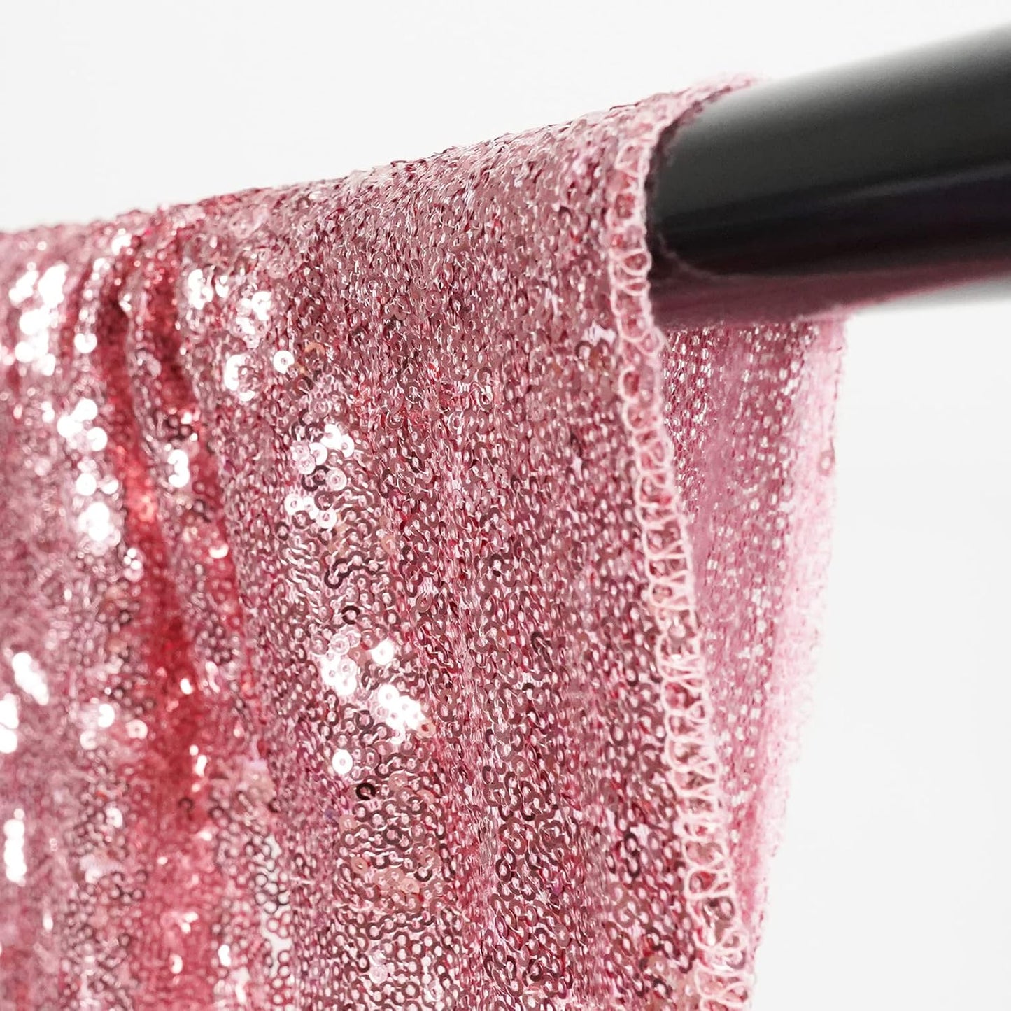 Poise3EHome 10FT x 10FT Sequin Photography Backdrop Curtain for Party Decoration, Fuchsia Pink