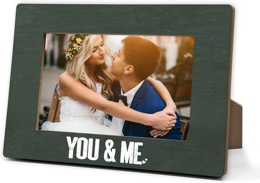 Couple Picture Frames, You & Me Photo Frame Gifts For Valentine Anniversary Birthday Engagement Wedding, Romantic Love Picture Frame Gifts For Couples Boyfriend Girlfriend Newlywed -07