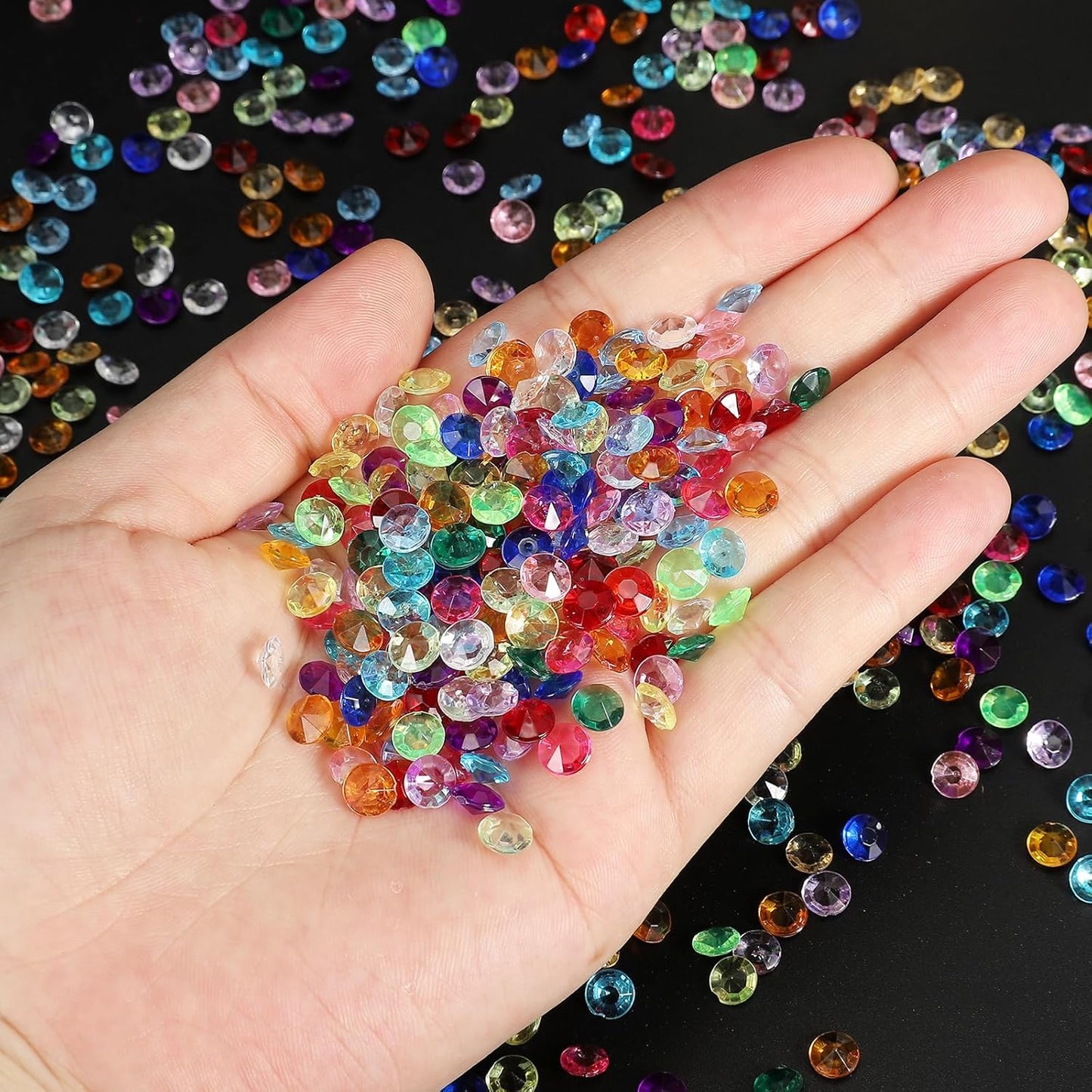 PATIKIL 4000 Pcs Wedding Table Scatter Confetti Crystals 6mm Acrylic Diamonds Vase Fillers Gems for Table Centerpiece Decorations Party Vase Beads, Dark Purple