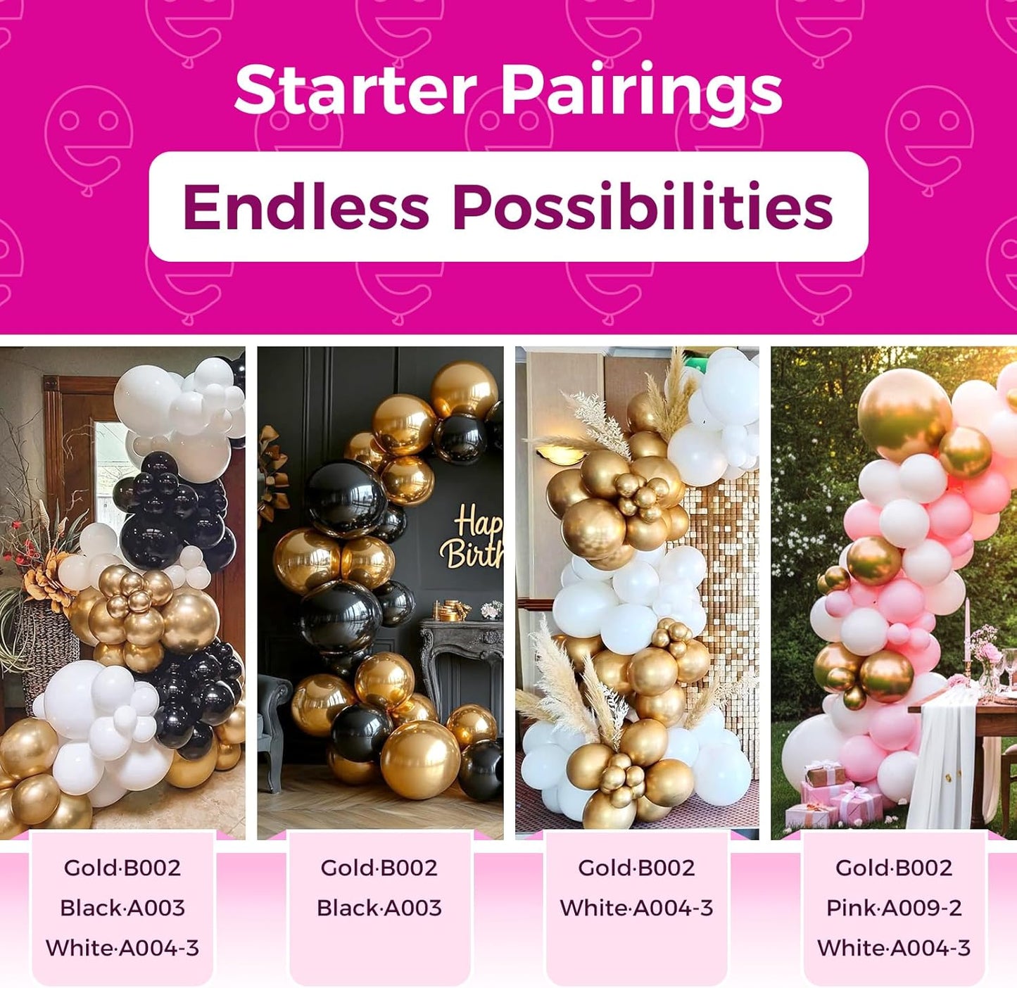 Bezente Metallic Gold Balloons Latex Balloons - 150 Pack 5 inch Chrome Gold Helium Balloons for Wedding Birthday Bridal Shower Graduation Christmas Party Decorations