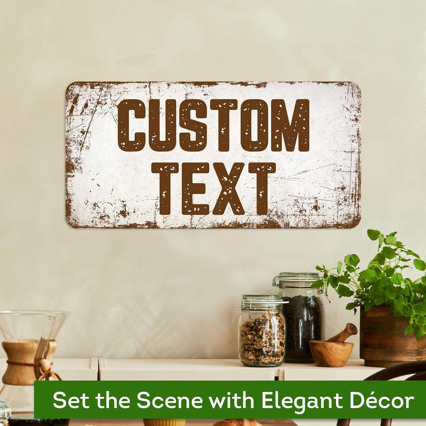 Custom Sign, Custom Street Sign, 11 Font Colors, 13 Font Styles, 4 Hole Options, 22 Sizes, 9x18 Inches, Rust Free DiBound, Fade Resistant, Made in USA by My Sign Center (Rustic)