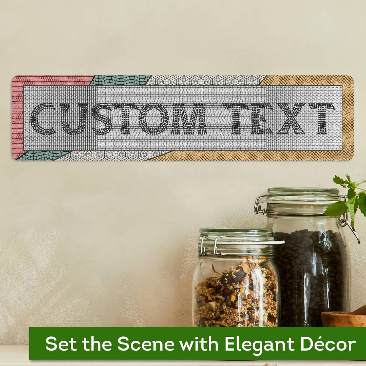 Custom Sign, Custom Street Sign, 11 Font Colors, 13 Font Styles, 4 Hole Options, 22 Sizes, 3x12 Inches, Rust Free DiBound, Fade Resistant, Made in USA by My Sign Center (Fauxsaic 2)