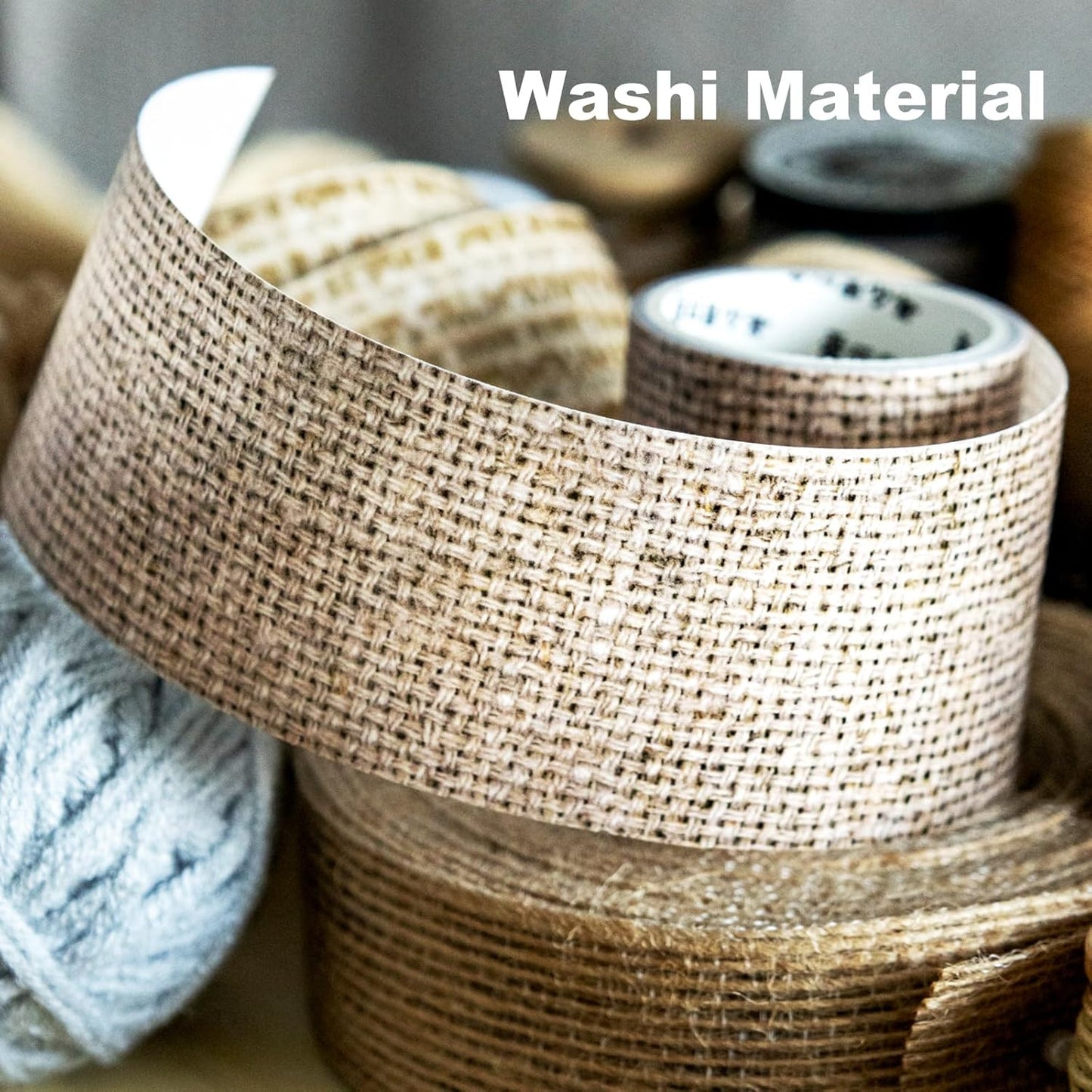 Fabric-Patterned Washi Sticker Set, 6 Rolls Vintage Stickers for Scrapbooking, Journaling, DIY Crafts, and Decorative Wrapping