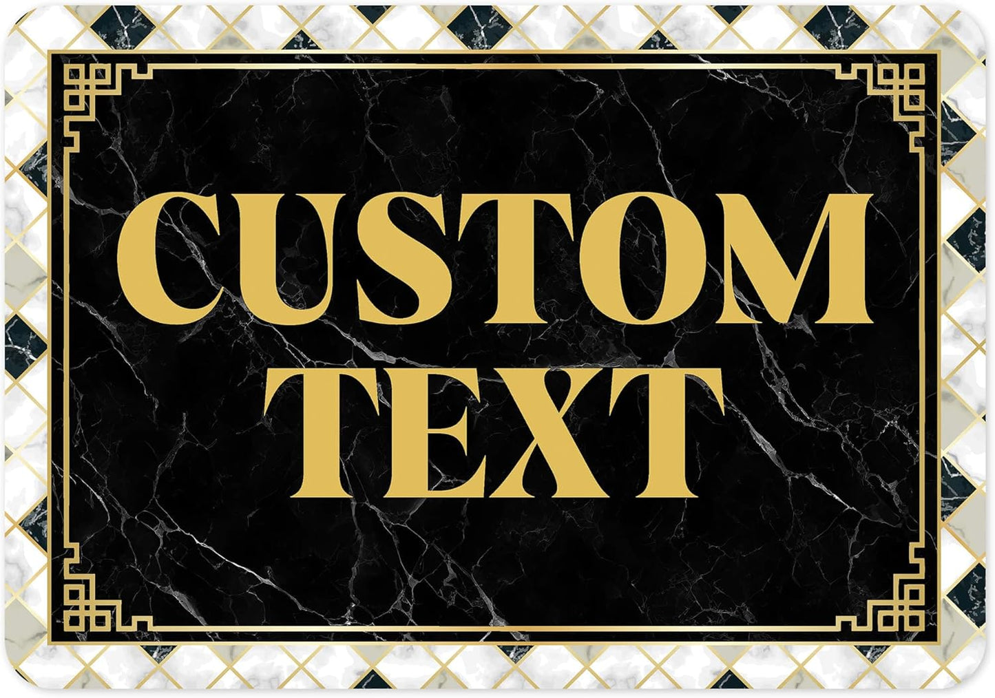 Custom Sign, Custom Street Sign, 11 Font Colors, 13 Font Styles, 4 Hole Options, 22 Sizes, 7x10 Inches, Rust Free DiBound, Fade Resistant, Made in USA by My Sign Center (Marble Tile)