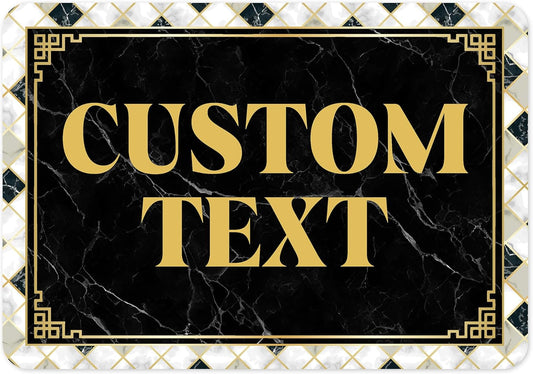 Custom Sign, Custom Street Sign, 11 Font Colors, 13 Font Styles, 4 Hole Options, 22 Sizes, 7x10 Inches, Rust Free DiBound, Fade Resistant, Made in USA by My Sign Center (Marble Tile)