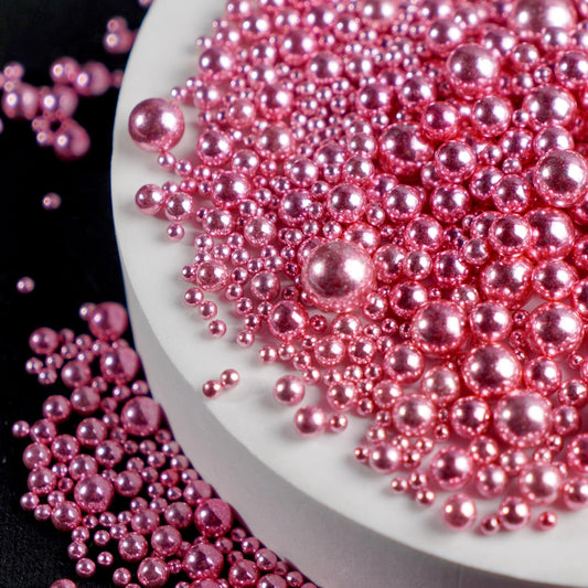 Rose Gold Pearl Sprinkles, Baking Sugar Sprinkles for Cake Decorating, 150g/5.29oz, Mix Size, Cake Decorations, Cupcake, Cookie, Ice Cream Topper, Wedding Party, Christmas Supplies