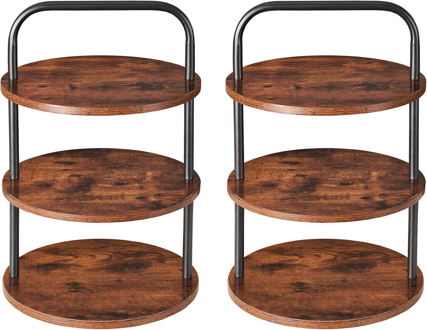 Cupcake Stand 2 Pack, Tower-Style Value Set for 100 Cupcakes - Large 3-Tier Dessert Table Display & Serving Tray Sets, Tiered MDF Cake Stands for Wedding Birthday Baby (Save $10vs Singles)