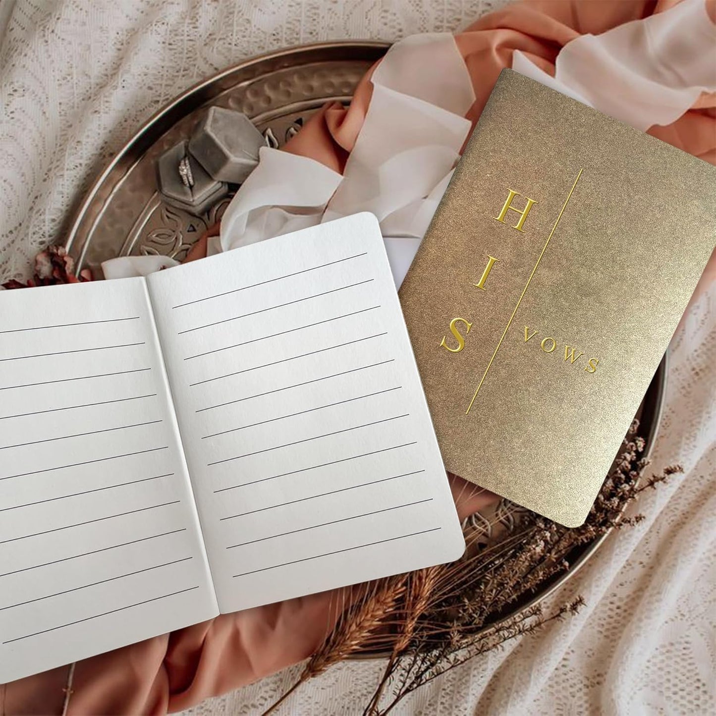 Vow Books His and Hers Wedding Vow Books Bride and Groom Vow Books Wedding Essentials Wedding Accessories(TR-HH-Terracotta)