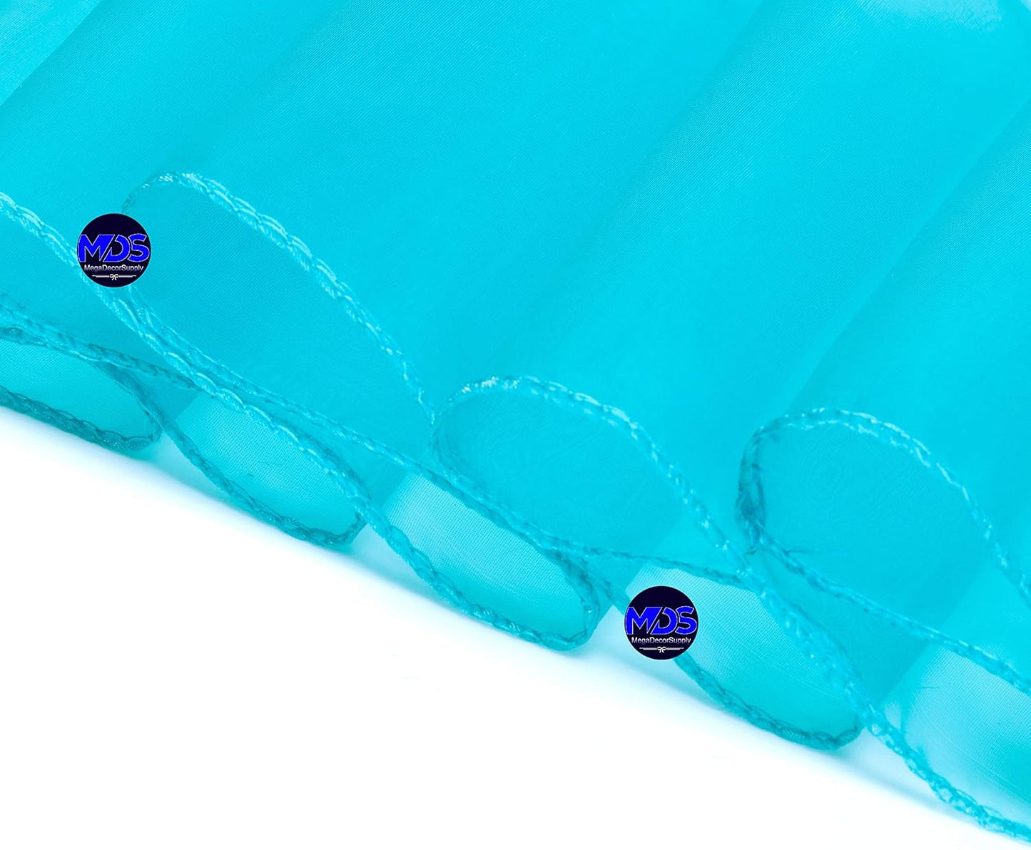 MDS Pack of 100 PCS Organza Chair Sashes Wider Dining Chair Bows Ribbon Tie Back for Wedding Party Birthday Bridal Shower Reception Event Banquet Home Chair Cover Decoration - Light Teal