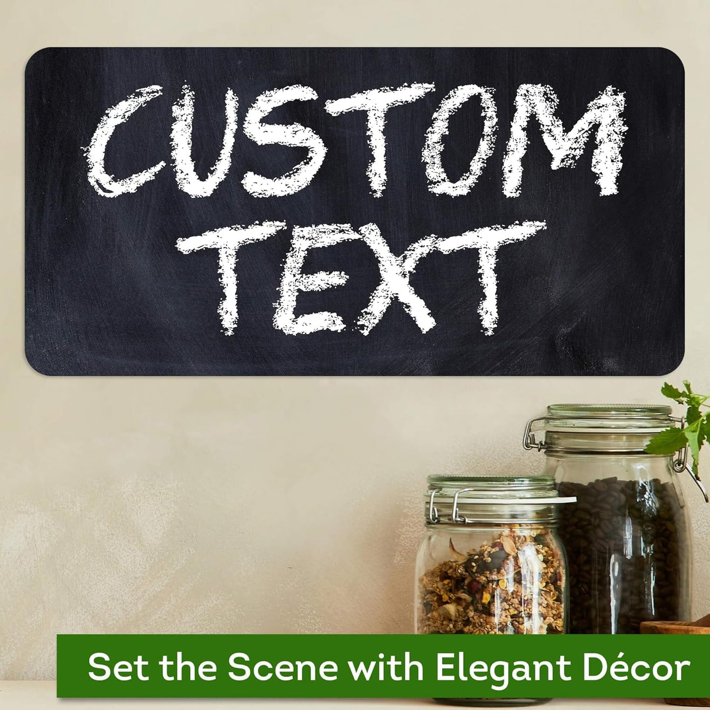 Custom Sign, Custom Street Sign, 11 Font Colors, 13 Font Styles, 4 Hole Options, 22 Sizes, 6x12 Inches, Rust Free DiBound, Fade Resistant, Made in USA by My Sign Center (Chalkboard Black)