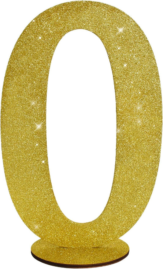TONIFUL 11.8 Inch Gold Glitter Numbers Table Centerpieces 0-9 Birthday Party Decorations,Shining Gold Digital 0 for Birthday Party,Wedding,Bridal Shower,Engagement,Photo Shoot,Anniversary