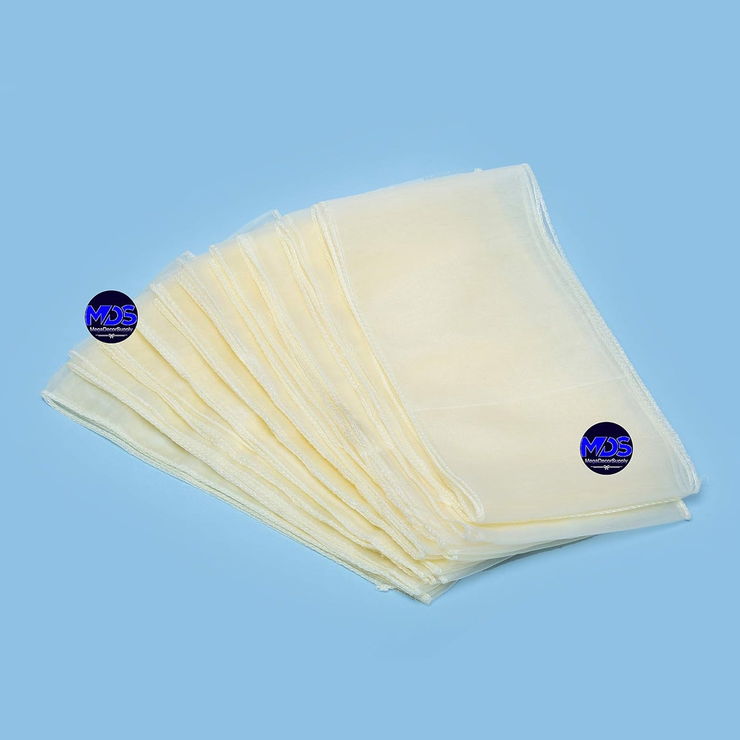 MDS Pack of 300 PCS Organza Chair Sashes Wider Dining Chair Bows Ribbon Tie Back for Wedding Party Birthday Bridal Shower Reception Event Banquet Home Chair Cover Decoration - Ivory