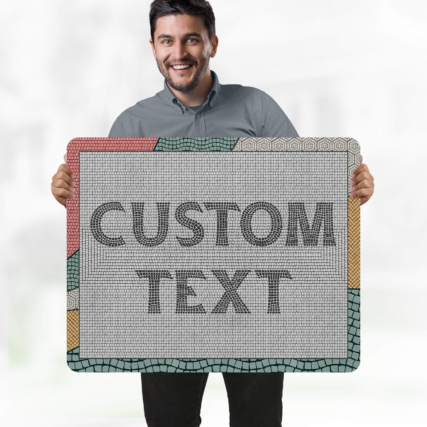 Custom Sign, Custom Street Sign, 11 Font Colors, 13 Font Styles, 4 Hole Options, 22 Sizes, 24x30 Inches, Rust Free DiBound, Fade Resistant, Made in USA by My Sign Center (Fauxsaic 2)