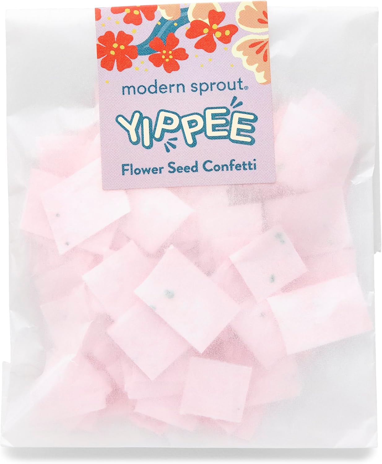 Modern Sprout Plantable Seed Paper Confetti Poppers Refill Packs (12 Pack/100pc) - Plastic-Free Refill for Creative Gardening - Wildflower Seeds for Kids Garden Party Favors & Birthday Poppers -Yippee