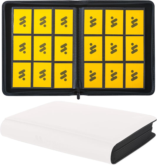 Card Binder 9 Pocket,Trading Card Binder Holds up to 360 Cards with 20 Sleeves,Zipper Card Holder Album Compatible with TCG Card/Game Cards/Sports Card