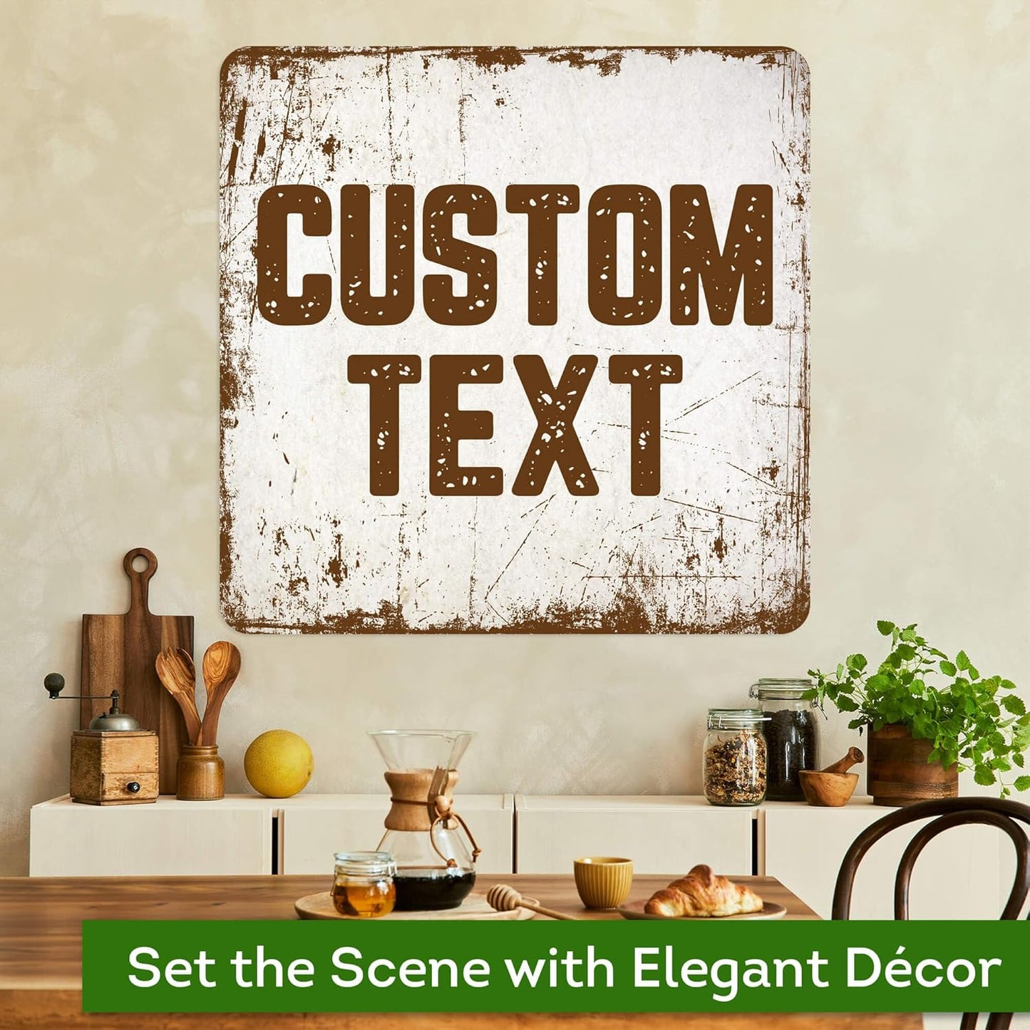 Custom Sign, Custom Street Sign, 11 Font Colors, 13 Font Styles, 4 Hole Options, 22 Sizes, 24x24 Inches, Rust Free DiBound, Fade Resistant, Made in USA by My Sign Center (Rustic)