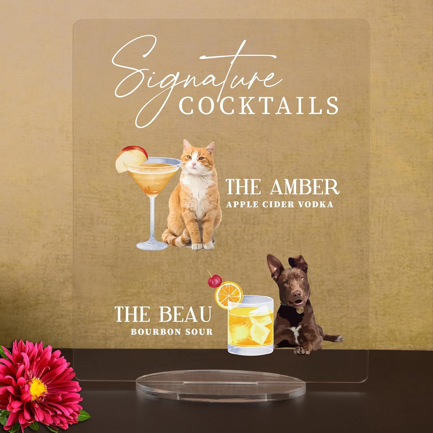 Pet Signature Drink Wedding Signs