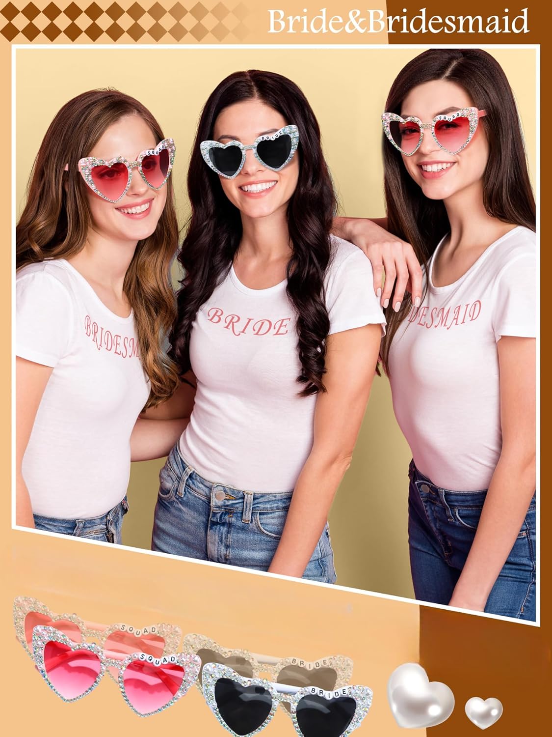 12 Pcs Bachelorette Party Sunglasses for Bridesmaids Bride Sunglasses for Wedding Party Favors