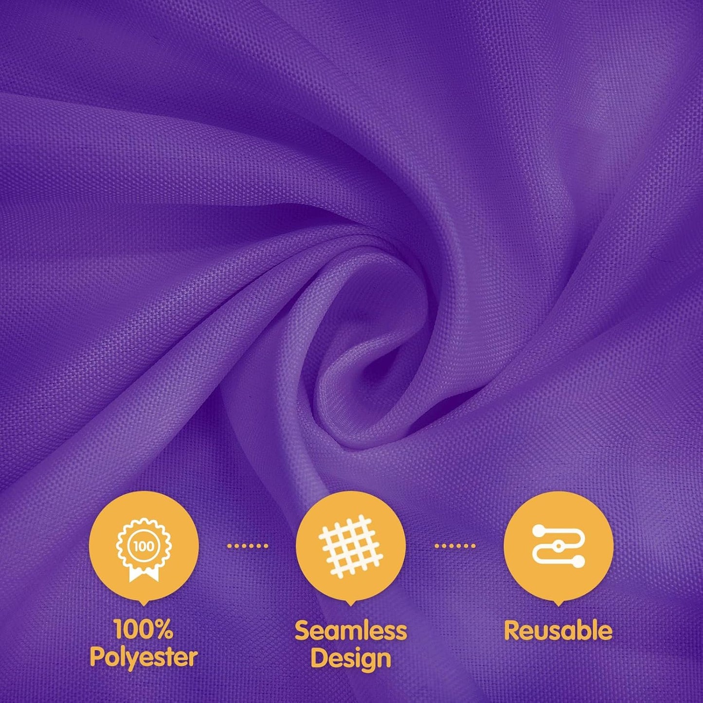 BRILLMAX 6 Pack Purple Tablecloths for 8 Foot Rectangle Tables 60 x 126 Inch - 8ft Rectangular Bulk Linen Polyester Fabric Washable Cloth Cover for Wedding Reception Banquet Birthday Party