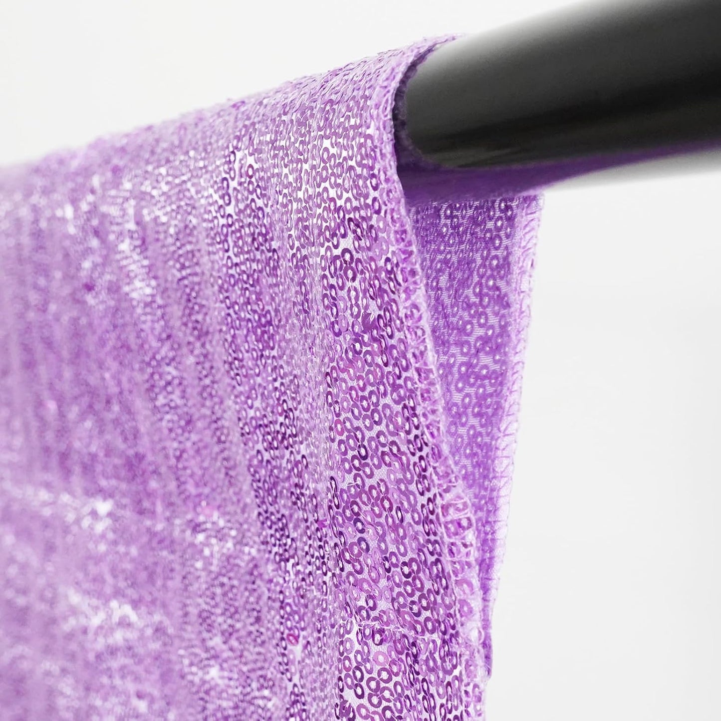 Poise3EHome 10Ft x 10Ft Lavender Sequin Backdrop, Glitter Thick Satin Sequin Background Drapes, Sparkly Opaque Photography Curtain Backdrop for Wedding Party Holiday Festival Decor