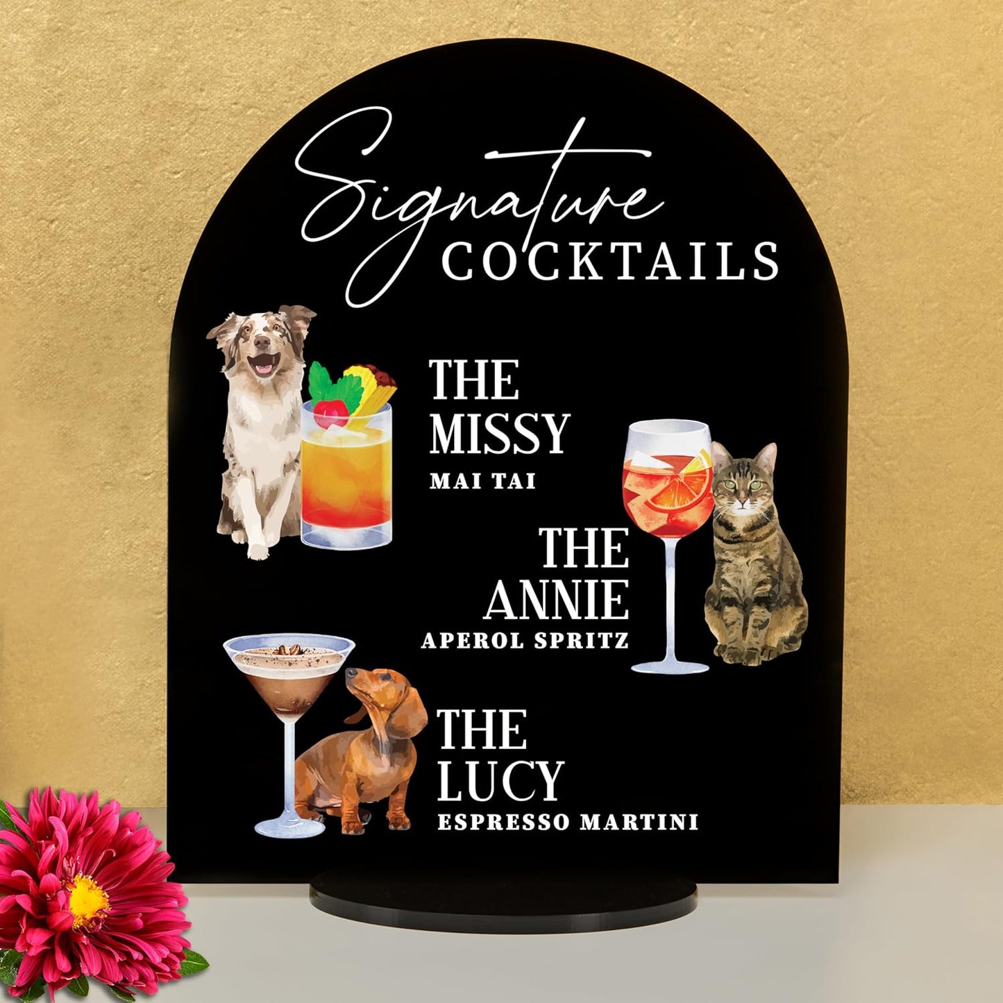 Pet Signature Drink Wedding Signs