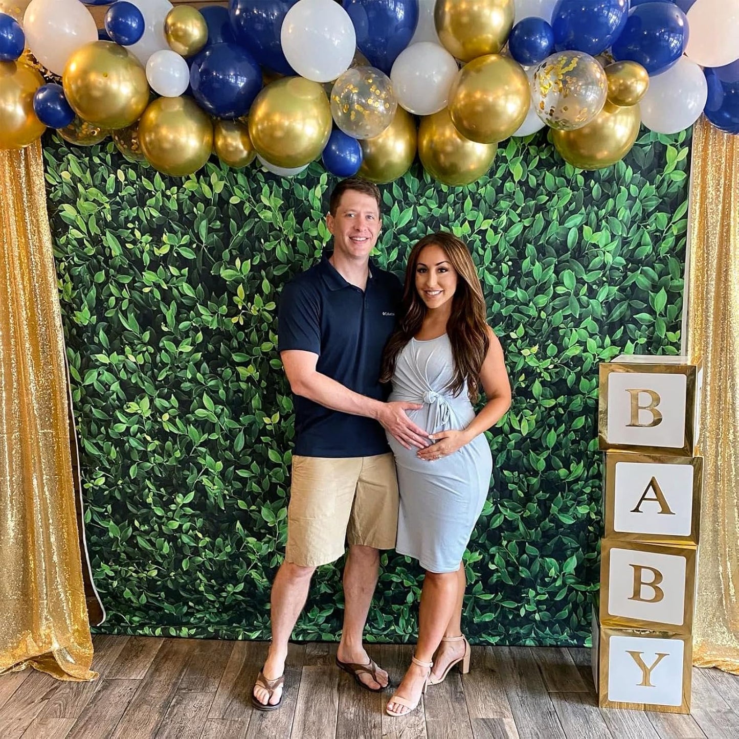 Netnology Navy Blue Gold Balloons Set, 60Pcs 12 Inch Navy Blue White Metallic Gold and Gold Confetti Latex Balloon for Birthday Baby Shower Bridal Shower Wedding Graduation Party Decorations