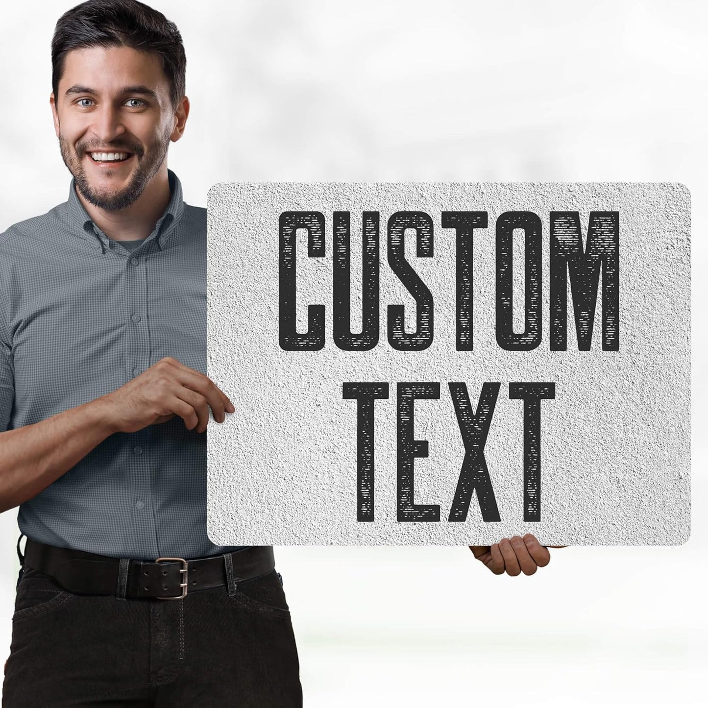 Custom Sign, Custom Street Sign, 11 Font Colors, 13 Font Styles, 4 Hole Options, 22 Sizes, 18x24 Inches, Rust Free DiBound, Fade Resistant, Made in USA by My Sign Center (Concrete)