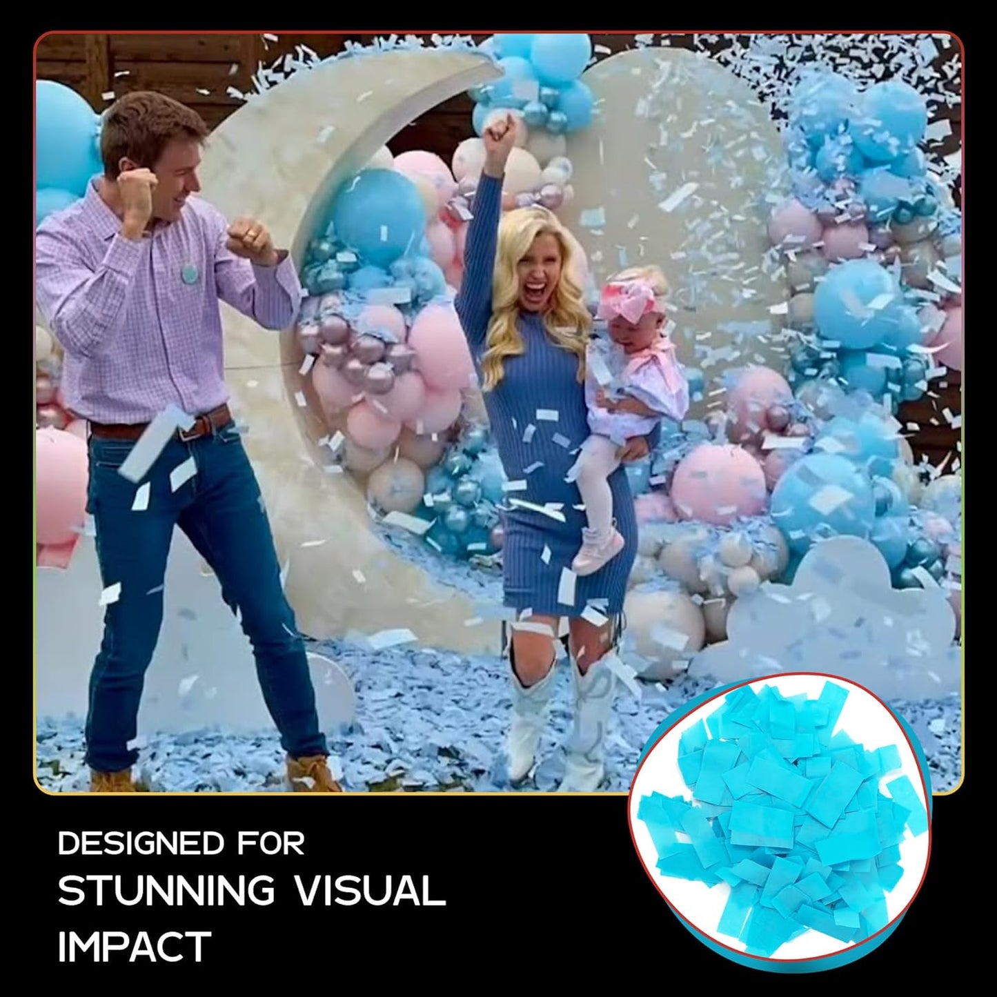 Ultimate Confetti, Turquoise Color Biodegradable Confetti - Rectangular Fluttering Tissue Paper Confetti for Cannon and Launcher use – Best for Wedding, Parties, Concerts and Live Events - 1 lb, 16 oz