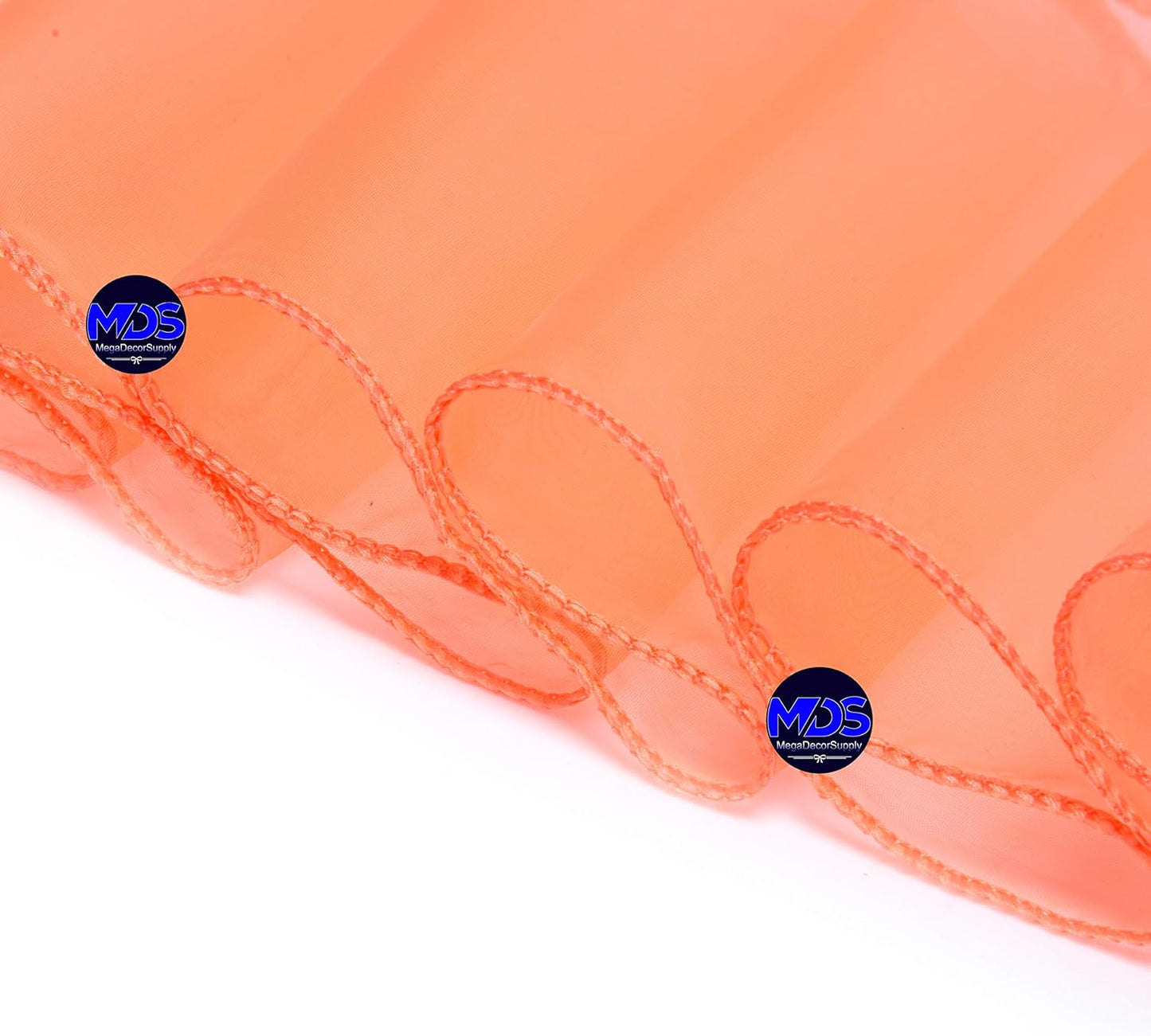 MDS Pack of 150 PCS Organza Chair Sashes Wider Dining Chair Bows Ribbon Tie Back for Wedding Party Birthday Bridal Shower Reception Event Banquet Home Chair Cover Decoration - Light Orange