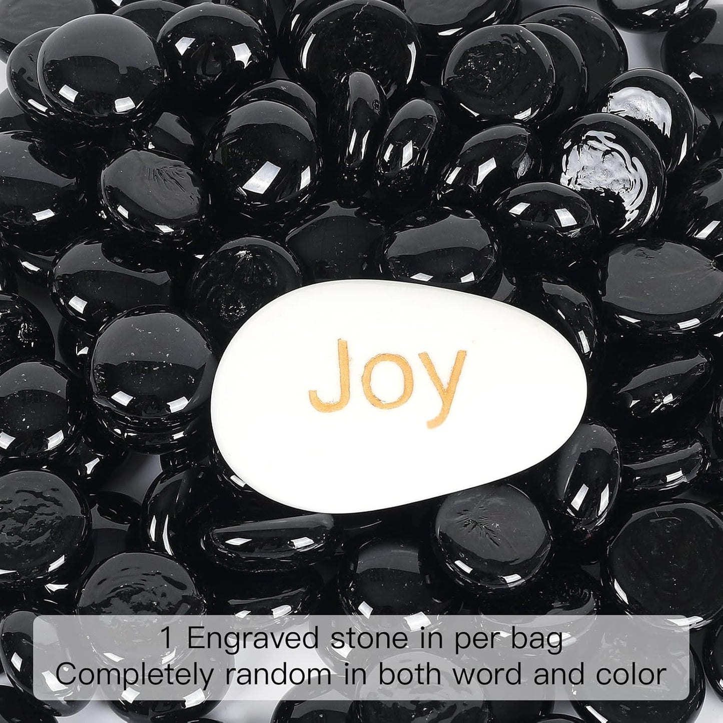 5LB Fire Glass Beads Flat Glass Marbles for Outdoor Fire Pit and Fireplace, Glass Gemstones for Vase Filler, Aquariums, Hydroponics Plants, Home Decor and Christmas DIY Craft, Black