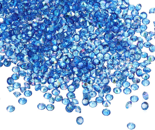 PATIKIL 14000Pcs Wedding Table Scatter Confetti Crystals 3mm Acrylic Diamonds Vase Fillers Gems for Table Centerpiece Decorations Bridal Shower Party, Dark Blue AB