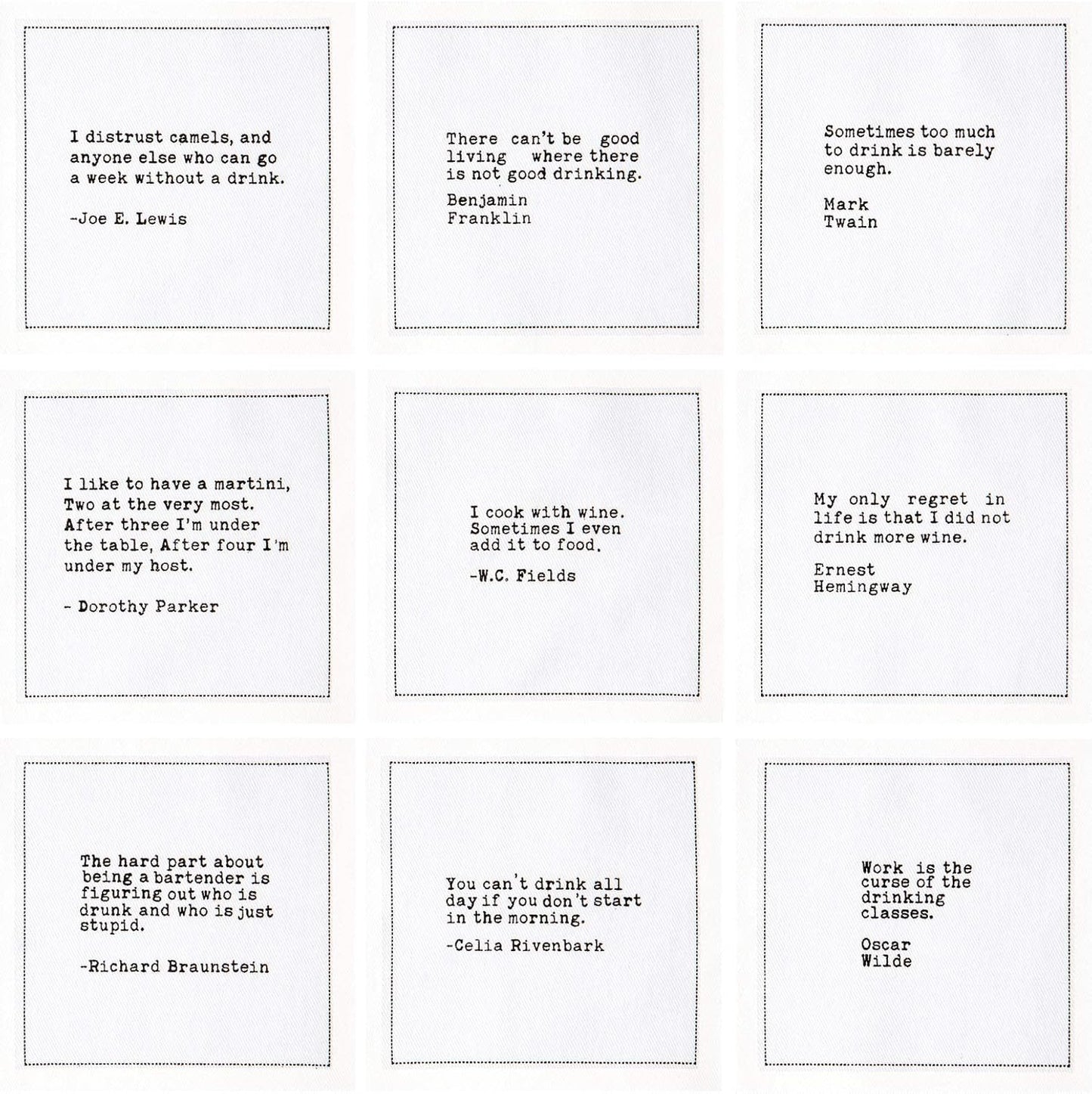 Five Star Funny White Cocktail Napkins, 50 Luxury Cotton Disposable Cocktail Party Napkins with Witty Bar Quotes, 4.5" x 4.5" for Home Bars, Game Nights, Beverages, Birthdays, Weddings & Holidays