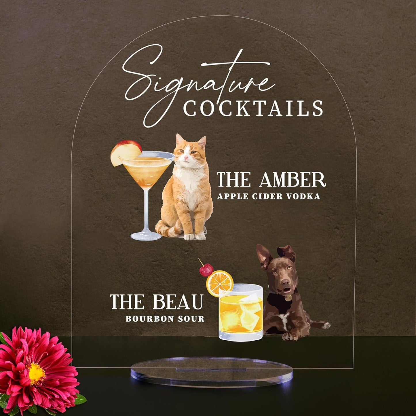 Pet Signature Drink Wedding Signs