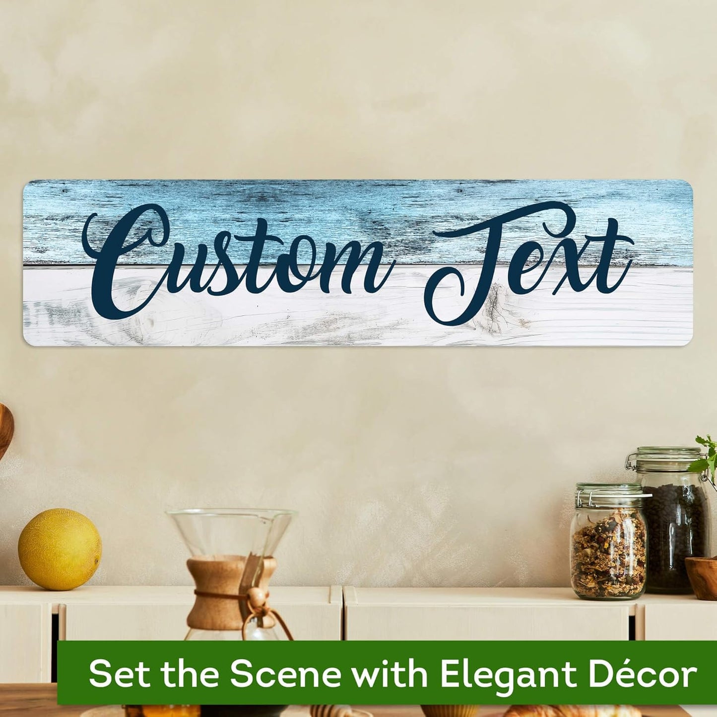 Custom Sign, Custom Street Sign, 11 Font Colors, 13 Font Styles, 4 Hole Options, 22 Sizes, 6x24 Inches, Rust Free DiBound, Fade Resistant, Made in USA by My Sign Center (Coastal)