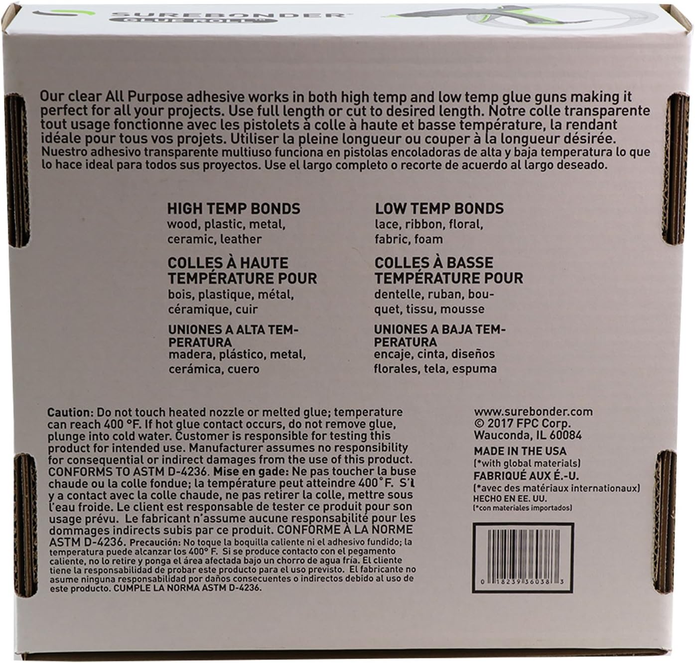 Surebonder RR-77 Full Size 77 ft. Clear All Temperature Hot Glue Stick Roll/Rope for Continuous Gluing, 7/16" x 77' - 5 lb Box