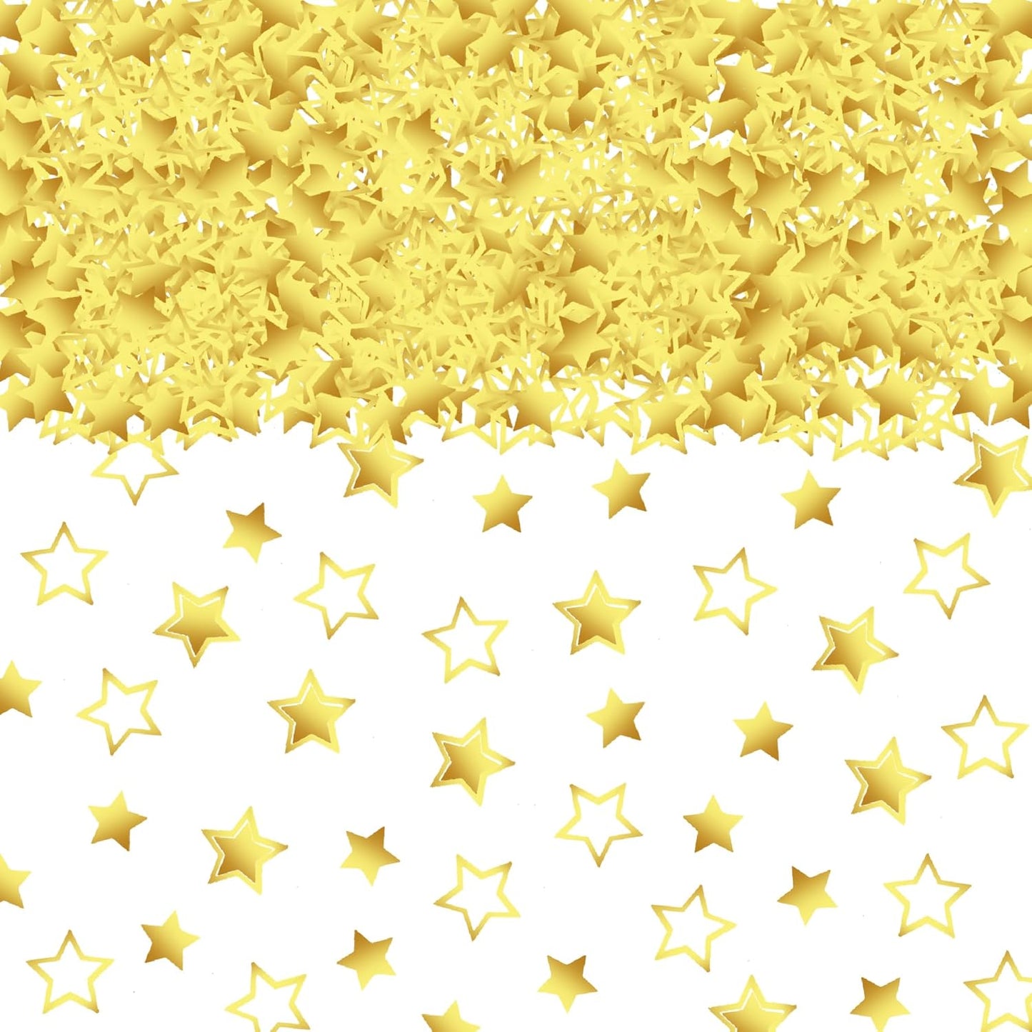 Confetti Star Sequins Table Metallic Foil Sprinkles or DIY Birthday Wedding Engagemetn Christamas New Year Theme Party Celebrations Favor Party Supplies(Golden,2 SIZE)